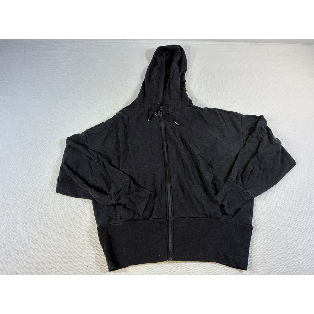 Athleta‎ Coaster Luxe Full Zip Hoodie Black Tencel Fleece Jacket Large
